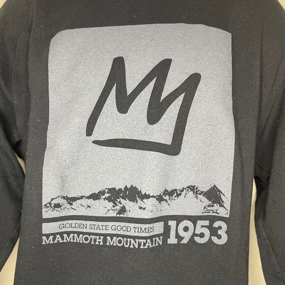 Mammoth Mountain Black Grey Long Sleeve Crew Neck Sweatshirt Size Large - Picture 2 of 12